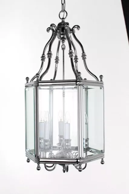 Very Large Grand Silver English Hall Lantern, Antique Style, RRP £2800