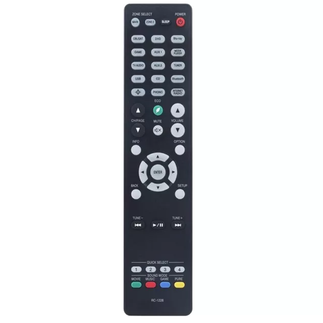 TéLéCommande RC-1228 de Remplacement pour RéCepteur AV RéSeau IntéGré Denon6386