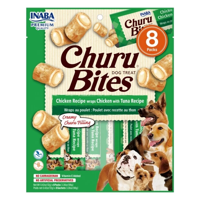 Churu DOG Bites receta de pollo con at�n 8x8x12 gr
