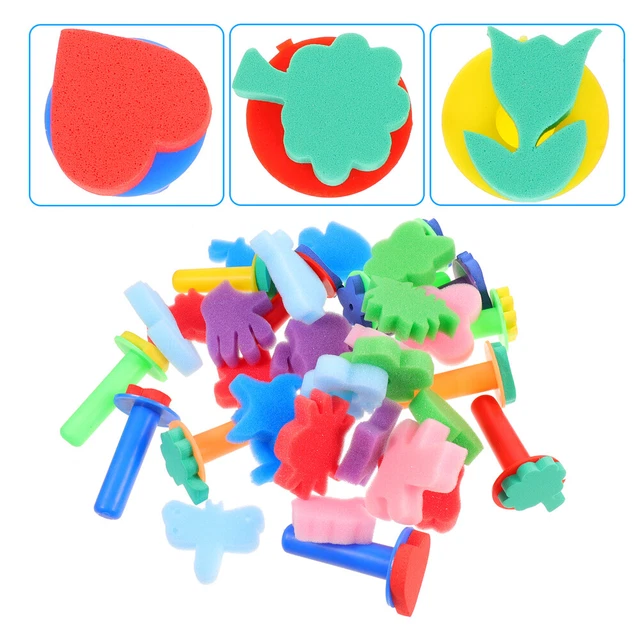 1 set di spugne di pittura fai - -te forme spugne spugne di francobolli di app