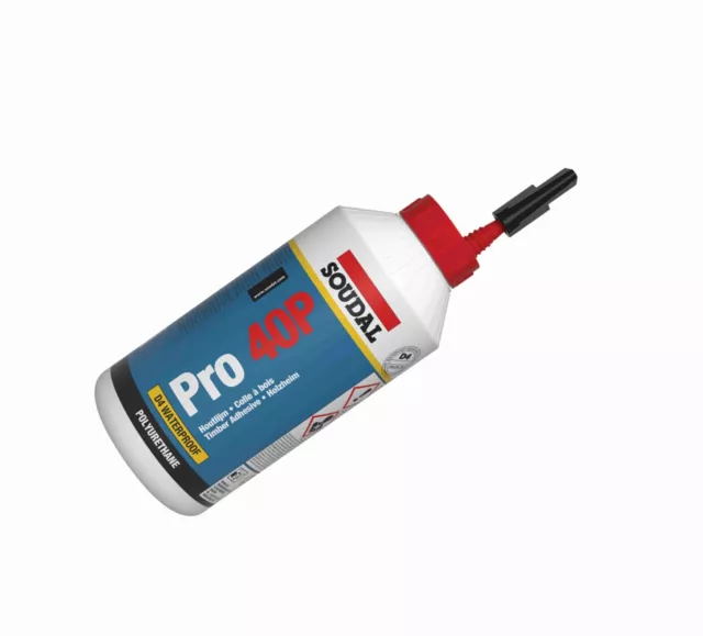 SOUDAL Holzleim Pro 40P 750g PU-Leim wasserfest Polyurethanleim D4 lang