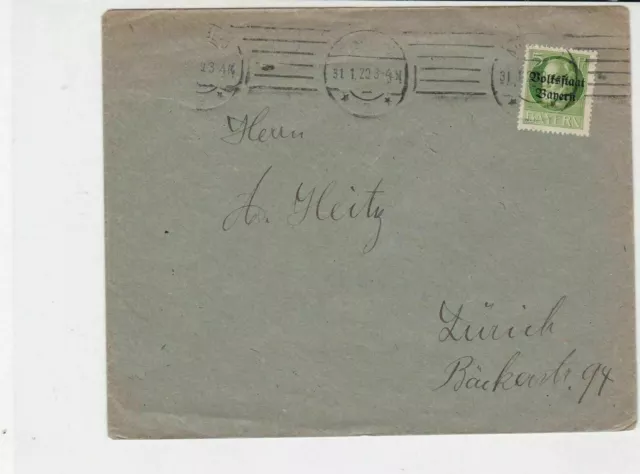 bavaria 1920  stamps cover ref 21304