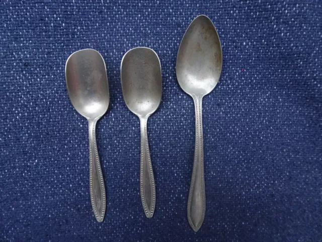 3 x Löffel ,Teelöffel Zuckerlöffel ,Alpaka