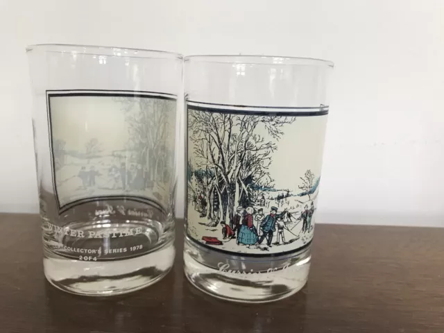 Arbys Collector Glasses “Winter Pastime” 1978 Currier & Ives 2