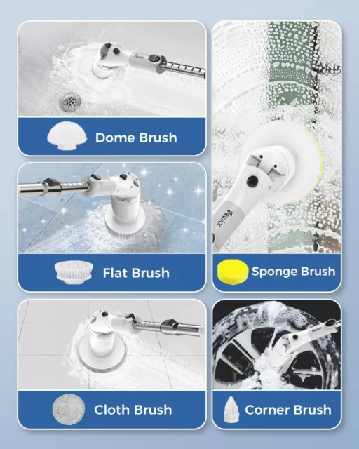 Electric Spin Scrubber Cordless Cleaning Brush with Display Floor Bathroom Tile 3
