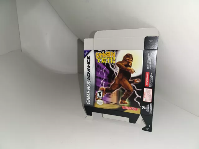 URBAN YETI Authentic TeleGames Box for Gameboy Advance ( Flat never folded) #i12
