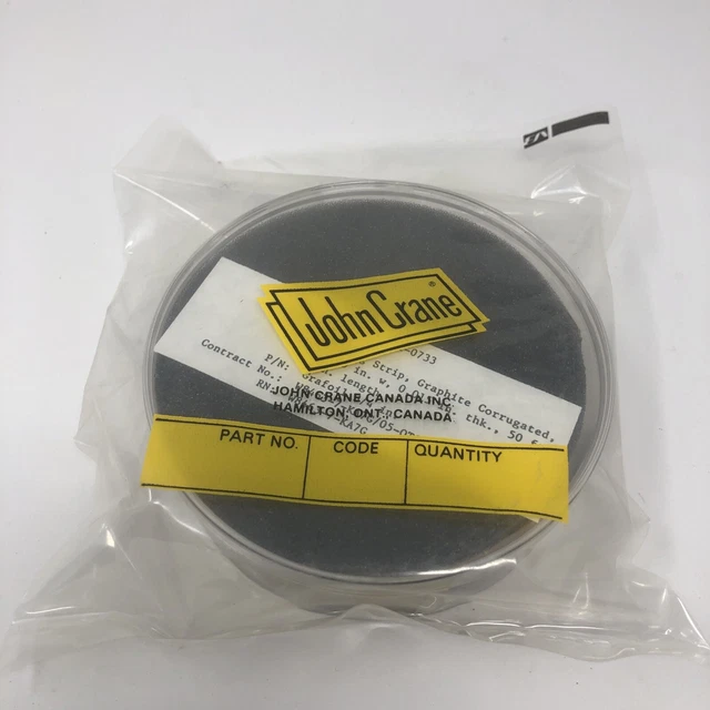 NEW John Crane Grafoil 3/4" x0.015" x50' Graphite Corrugated Packing Strip Roll