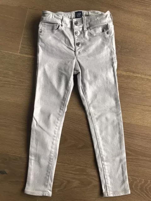 Jeans glitter glitter Gap Kids Stretch High Rise Età 5 Anni Eccellente Cond