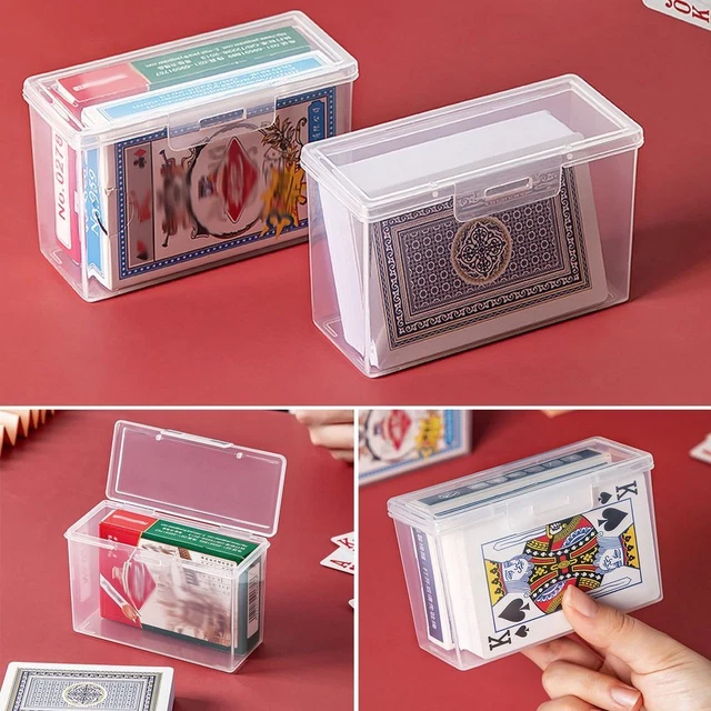 Lot De 2 Étuis Pour Cartes à Jouer – Boîte De Protection EVA Imperméable Avec Fermeture Éclair, Noir Et Rouge