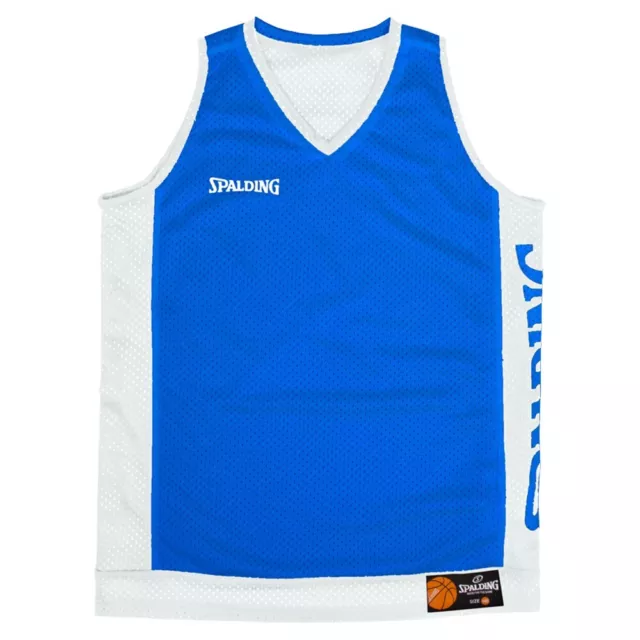 Spalding Basketball Wendbares Tank-Top Herren Reversible Trikot blau weiß