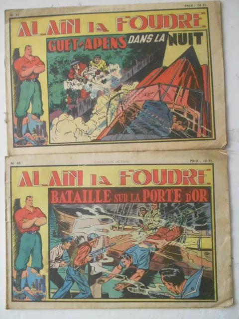 Lot quatre Alain La Foudre, les 92 95 98 et 105 (collection Victoire  1948)