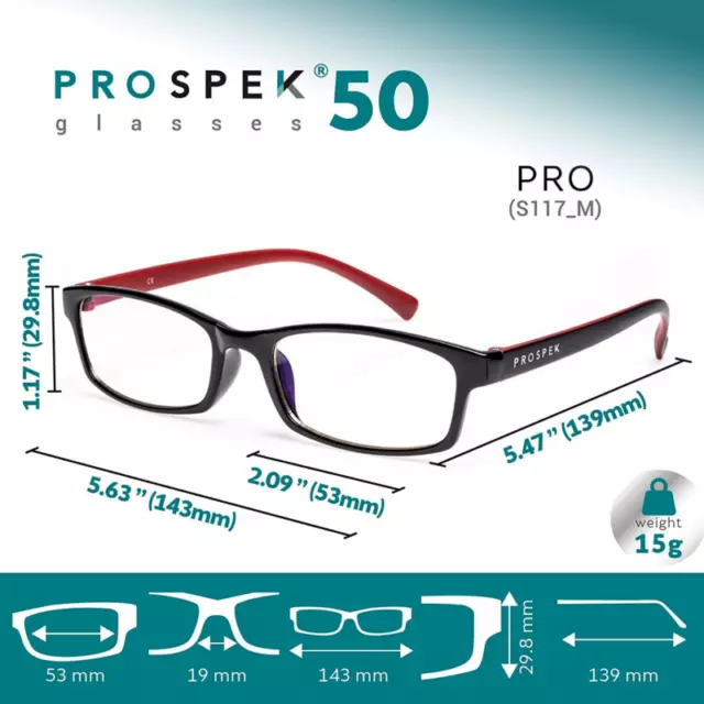 PROSPEK Blaulichtfilterbrille (Pro S117_M) Computerbrille – kostenloser...