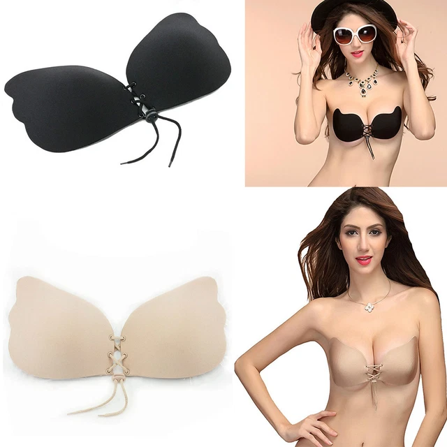 1 O 2 Reggiseno Senza Spalline Super Push Up Love E Bra Invisibile Schiena Nuda