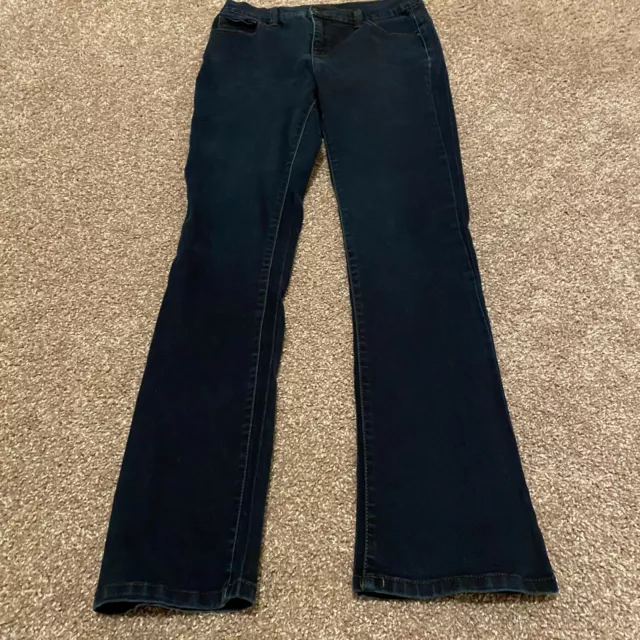 Style&co Womens Dark Wash Mid Rise Tummy Control Modern Bootcut Jeans Size 4