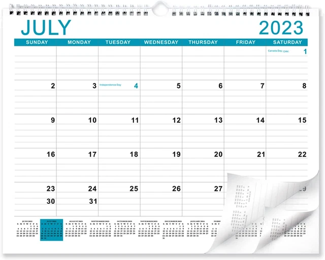 WALL CALENDAR FROM July 2023 Dec 2024 TearOff Monthly Calendar 18