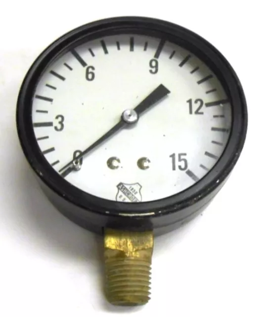 Ashcroft Pressure Gauge, 0-15 Psi, 2-3/4" Diameter