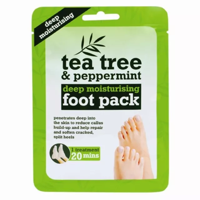 Teebaumfüße Behandlung tief feuchtigkeitsspendende Fußpackung rissige Heilung Schwielenfüße NEU