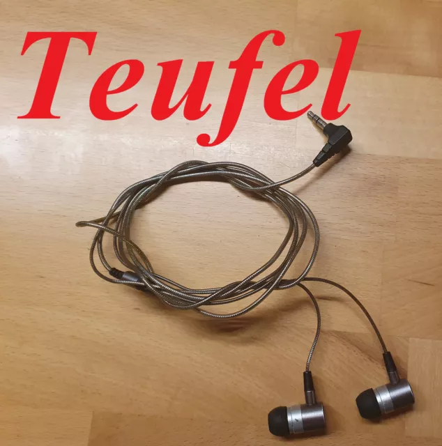 Teufel In Ear kopfhörer + Kabel Silber 3,5mm Stecker Move pro Aureol Fidelity To