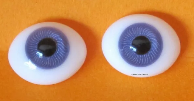 Yeux verre VIOLET 16mm ovales poupée ancienne/moderne/BJD-Oval Doll Glass Eyes