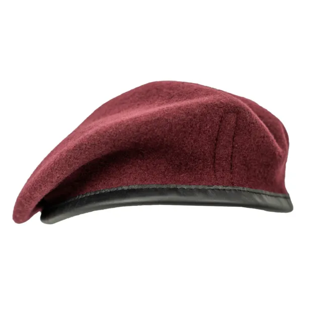 100% Wool BRITISH BERET- All Sizes MAROON Parachute Regiment Army Cap Hat Para