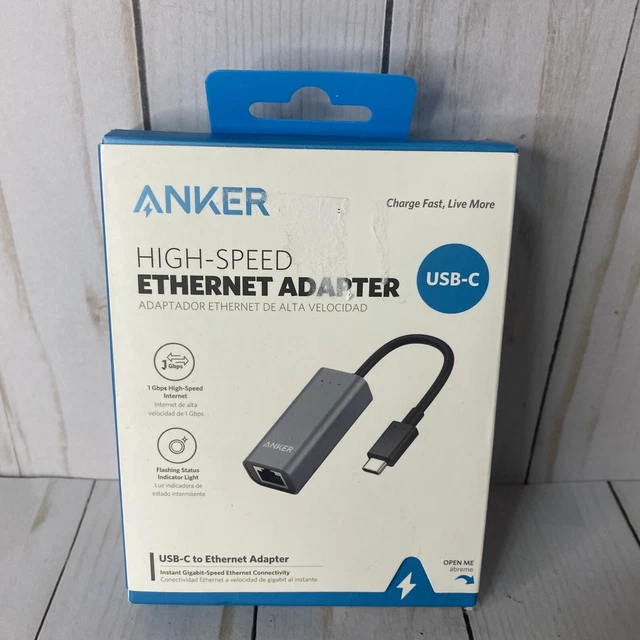 ANKER USB C to Adapter 1 Gbps Network Hub 10/100/1000 Mbps for