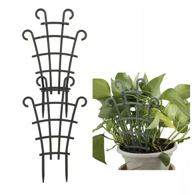 2Pcs Gartenpflanze Unterstützung Plastik Spalier Blumen Weinreben Klettern