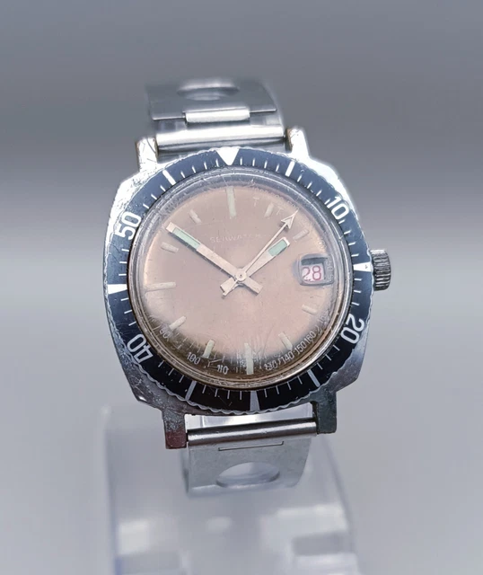 SEAWATCH SUPER WATERPROOF 60M Diver Tachymeter Jumbo Crown 40mm Swiss