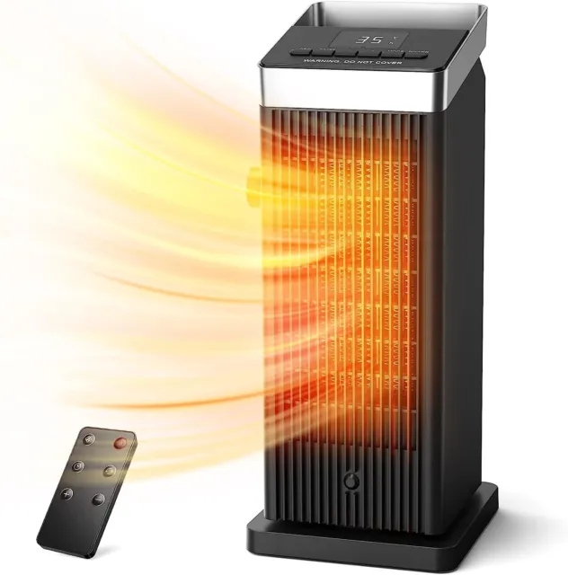Estufa Calentador Eléctrico Bajo Consumo 2000W Temporizador Mando a Distancia
