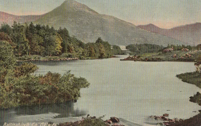 r irish galway county eire old postcard ireland ballinahinch