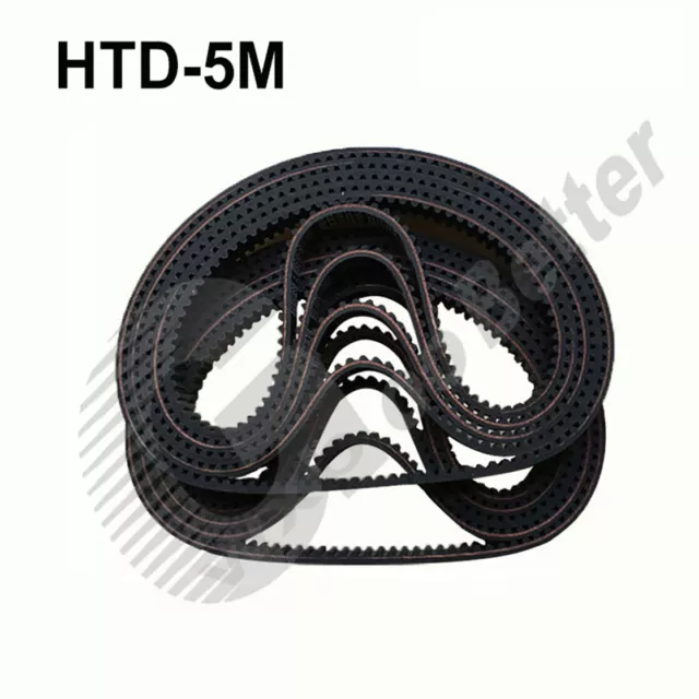 Timing Belt 5M Width=15mm Closed Loop Synchronous Belt for Pulley L=175~595mm