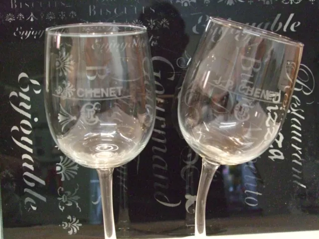 Pair of Quirky J.P.Chenet Wonky Wine Glasses