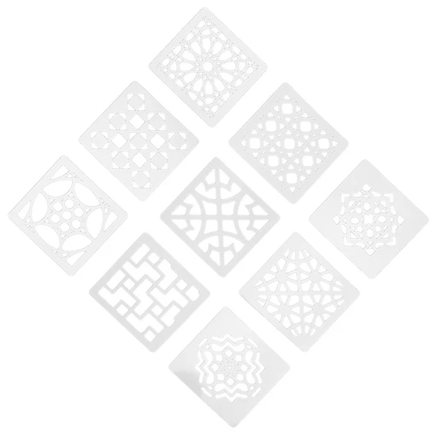 2 Sets Scrapbooking-Schablonen von DIY Malerei Schablonen Graffiti Vorlage Dot K