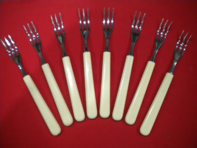 Faux Bone Handled Forks Set Of 8