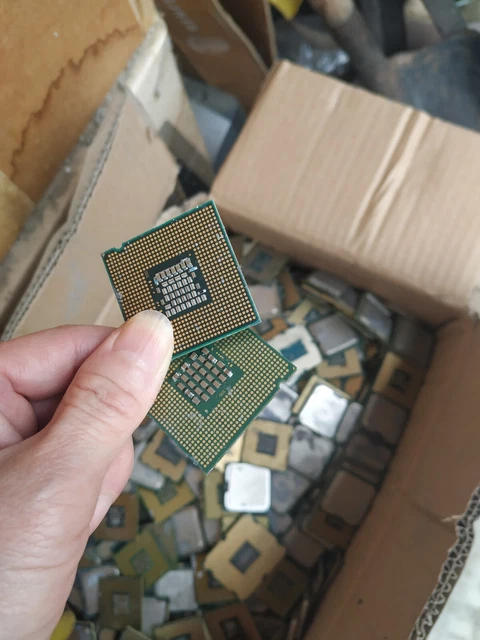 Lot 5 Lbs Mix CPU Pinless Metal on top for Scrap Gold Recovery