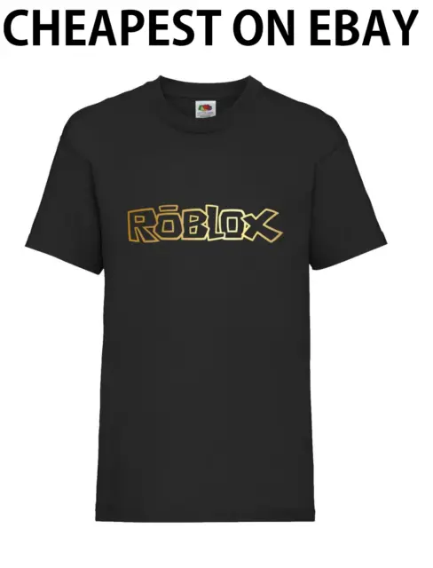 T-shirt nuova bambini ragazzi ragazze Roblox gioco Xbox giocatore regalo stampa oro top di Natale