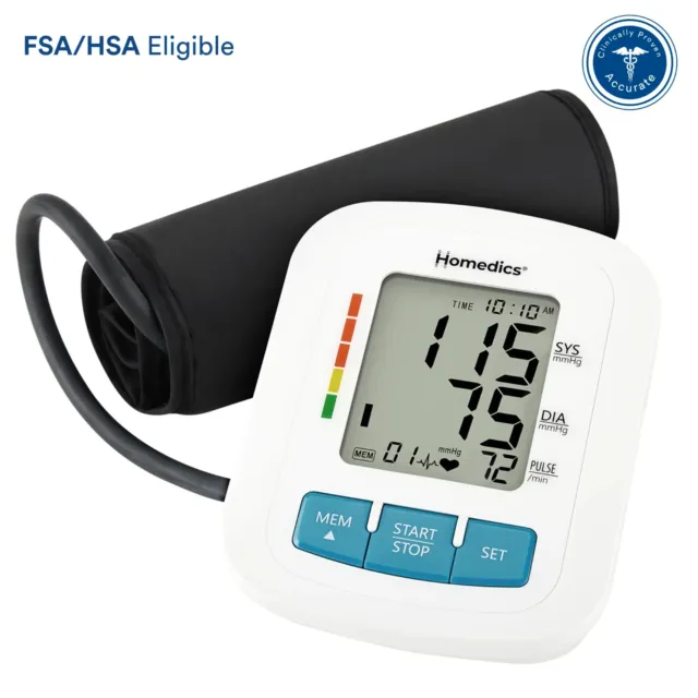 Monitor de presión arterial Homedics parte superior del brazo fácil operación con un solo toque