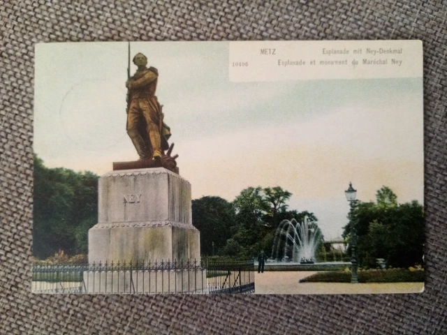 Cpa Metz Esplanade Et Monument Du Maréchal Ney