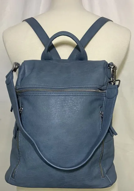  Miztique The Diana Backpack Purse for Women, Flap Over Tote  Bag, Soft Vegan Leather - Black