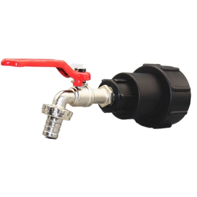 Adattatore Per Serbatoio IBC S60x6 – Kit Raccordo Con Valvola E Attacco 3/4″ – Ottone E Plastica - 2