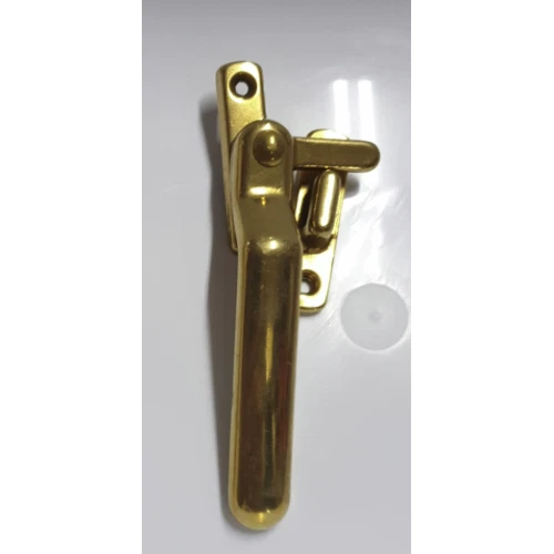 Maniglia A Leva Per Finestre E Porte - In Ottone Lucido, Versione Destra, Con Viti Incluse