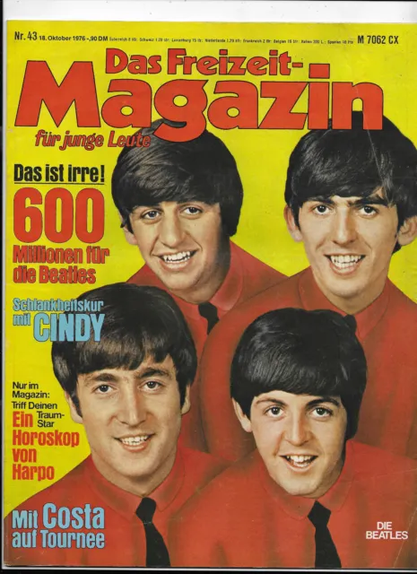 Freizeit-Magazin Nr.43 vom 18.10.1976 Beatles, Cindy & Bert, Udo Lindenberg...