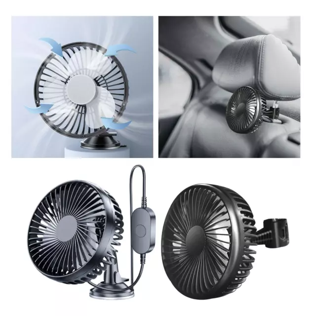 Ventilateur de refroidissement de voiture électrique 12V 24V USB (alimenté par