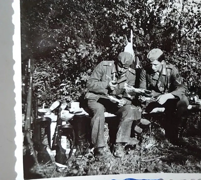 RARE CAPTURED PPSH machine guns Original German WW2 photo condition in