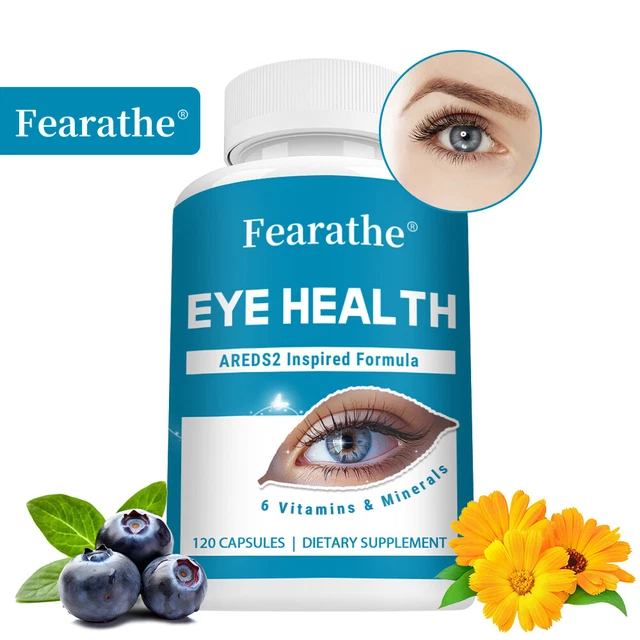 LUTEIN, ZEAXANTHIN & Bilberry Extract Eye Vitamins For Eye Strain