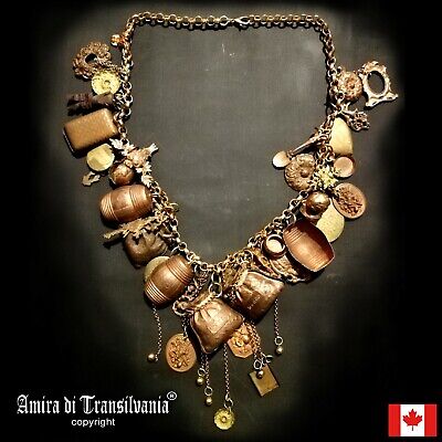 luxury jewelry necklace vintage style pendant woman antique accessories cooper