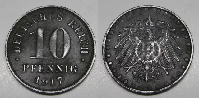 Kaiserreich : 10 Pfennig 1917 A / Eisen