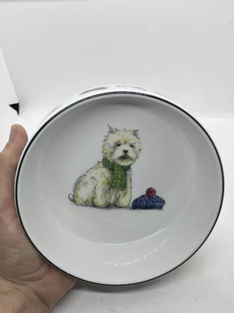 Hudson Middleton Scottie Dogs Bone China England 6.25” Bowl EUC