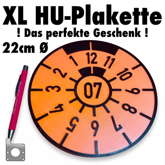 XL HU Plakette, TÜV Plakette, Dekra Plakette, Geburtstagsgeschenk Schrauber Kfz