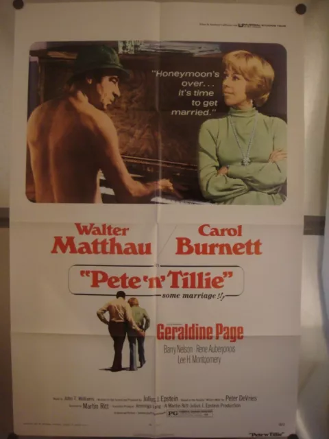 PETE 'N' TILLIE 27x41 Original Movie Poster One Sheet