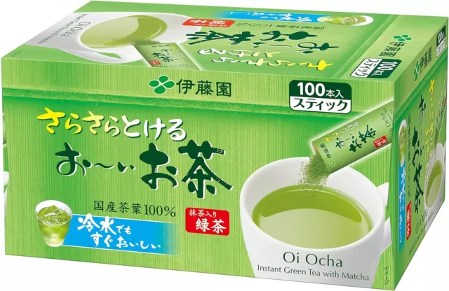 ITOEN Oi Ocha Green Tea Stick Powder with Matcha 0.8g x 100 sticks From Japan